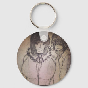 Racheal big bosom manga anime girl key ring