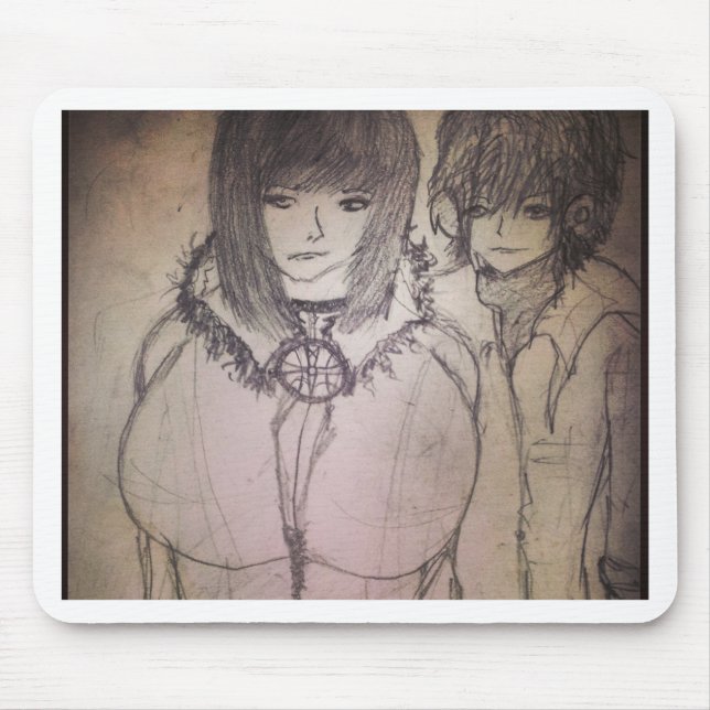 Racheal big bosom manga anime girl mouse mat (Front)