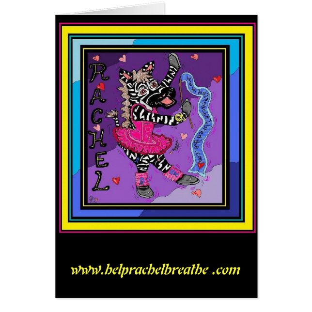 Rachel Balleria Zebra Card (Front)