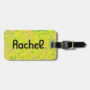 Rachel from Orphan Black abstract art yellow Luggage Tag