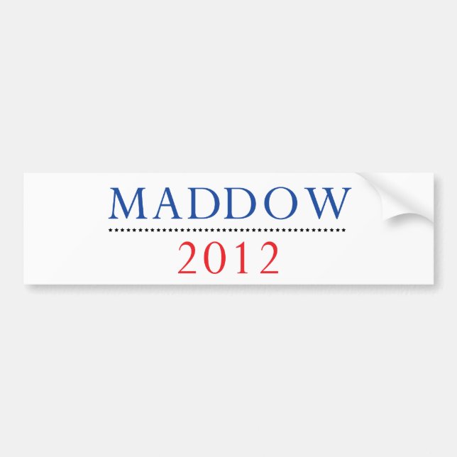 Rachel Maddow 2012 Bumper Sticker (Front)