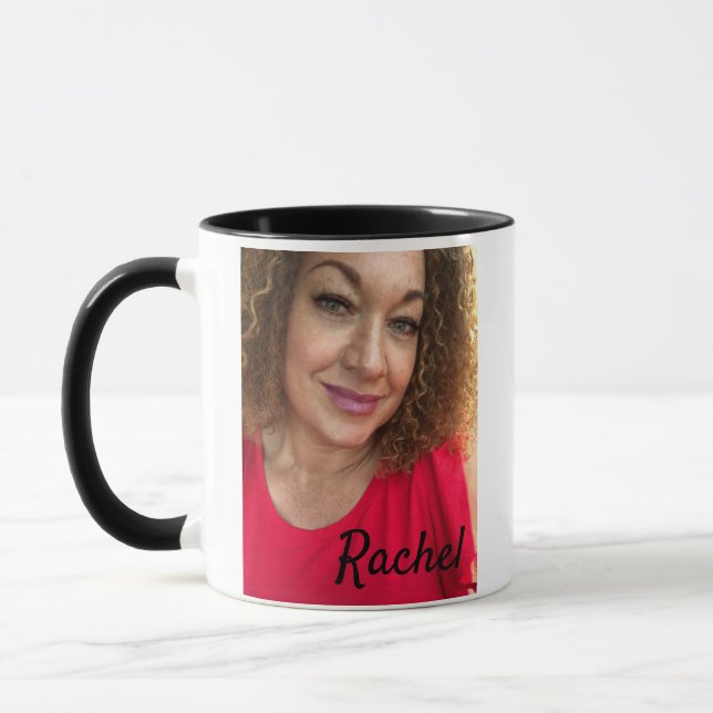 Rachel Mug with Red Shirt (Left)