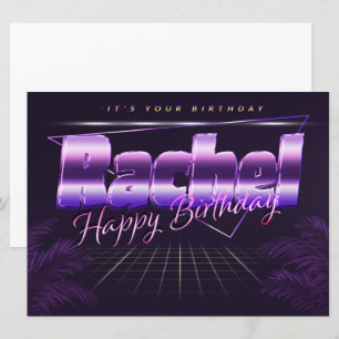 Rachel Name First name pura retro card Birthday
