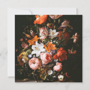 Rachel Ruysch - Flowers In A Glass Vase Invitation