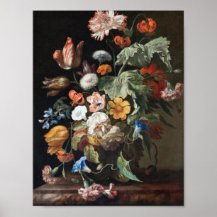 Rachel Ruysch - Still-Life With Flowers Poster
