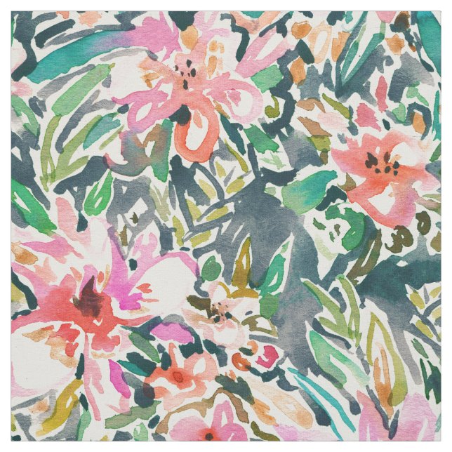RACHEL’S PARADISE Lush Floral Fabric (Swatch)