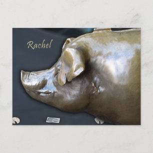 RACHEL THE PIGGY BANK Postcard
