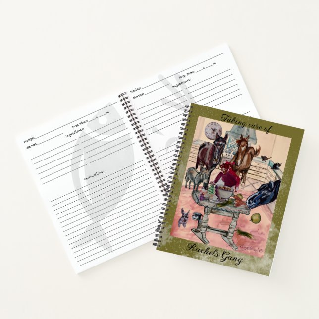 rachels gang recipes customise notebook (Inside)