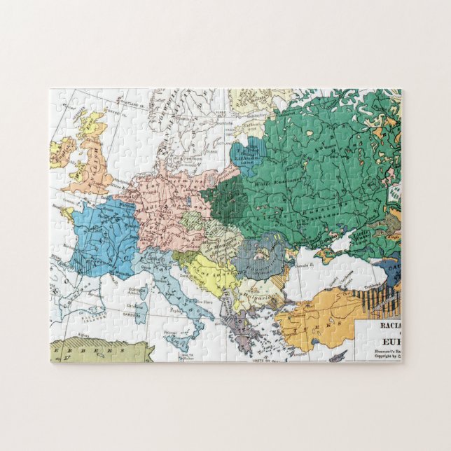 Racial Map of Europe Jigsaw Puzzle (Horizontal)