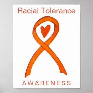 Racial Tolerance Awareness Ribbon Art Poster Print