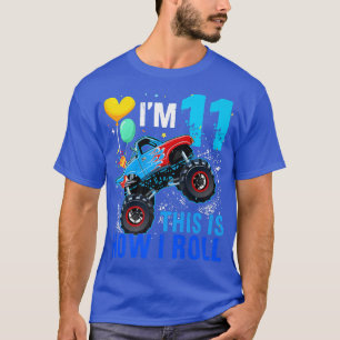 Racing 11th Birthday Boy Blaze Car 11 Years Monste T-Shirt