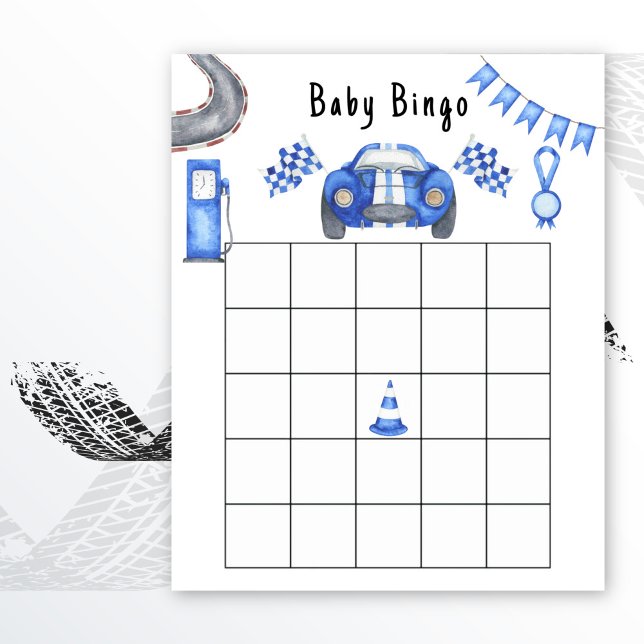 Racing Baby shower bingo game (Creator Uploaded)