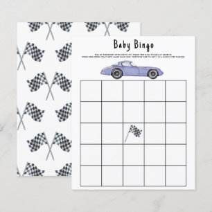 Racing Baby shower bingo game