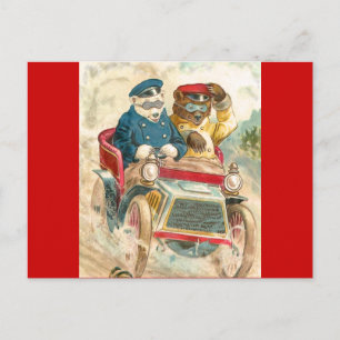 Racing Bears Postcard