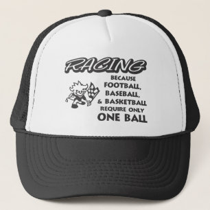 RACING BECAUSE TRUCKER HAT