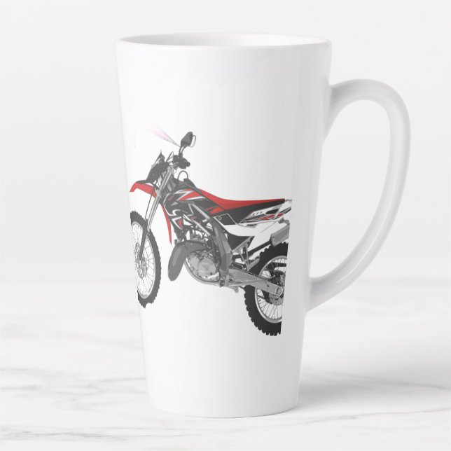 Racing Bike Art Latte Mug (Right)
