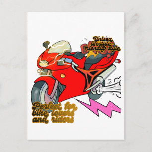 Racing Bike Art Speed Holiday Postcard