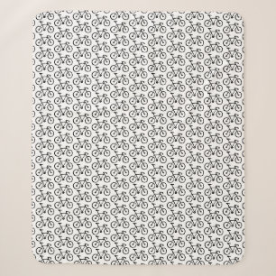 Racing Bike Lino Print Sherpa Blanket