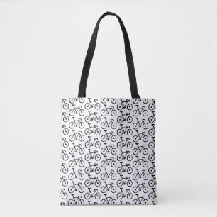 Racing Bike Lino Print Tote Bag