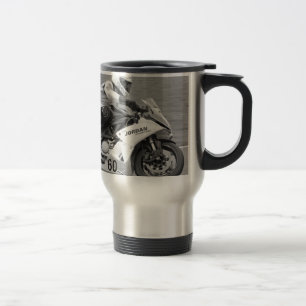 Racing bike number 60 travel mug