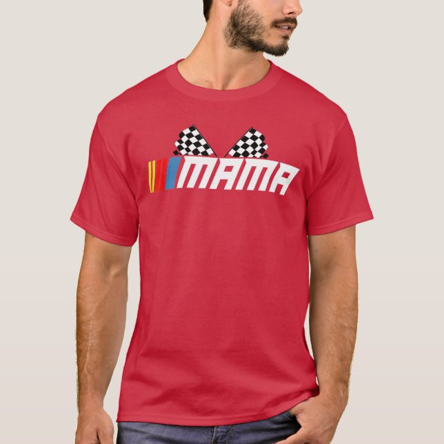 Racing Birthday Party Matching Family Race Pit Cre T-Shirt (Front)