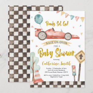 Racing Boy Baby Shower Invitation