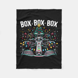 Racing Car Box Box Box Radio Call Fun Christmas Tr Fleece Blanket