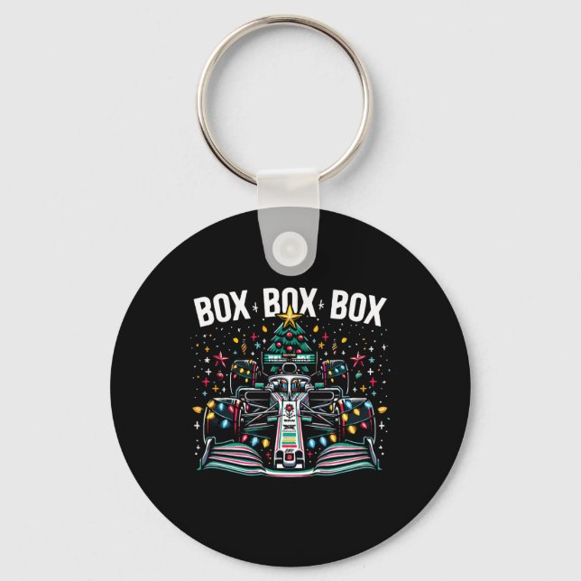 Racing Car Box Box Box Radio Call Fun Christmas Tr Key Ring (Front)