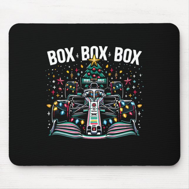 Racing Car Box Box Box Radio Call Fun Christmas Tr Mouse Mat (Front)
