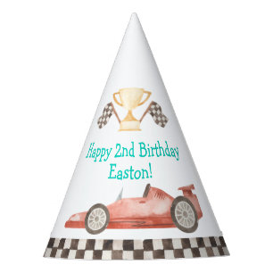Racing Car Boy Birthday Party Hat