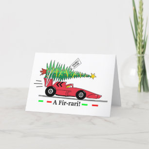 Racing Car Christmas Card