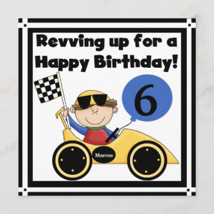 Racing Car Customised Birthday Invites