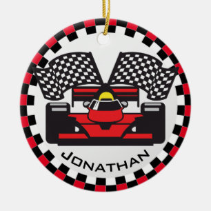 Racing Car Design Ceramic Ornament
