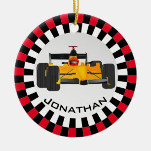 Racing Car Design Ceramic Ornament