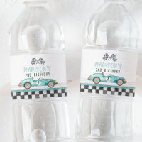 Racing car Fast Water Bottle Label Decor Birthday