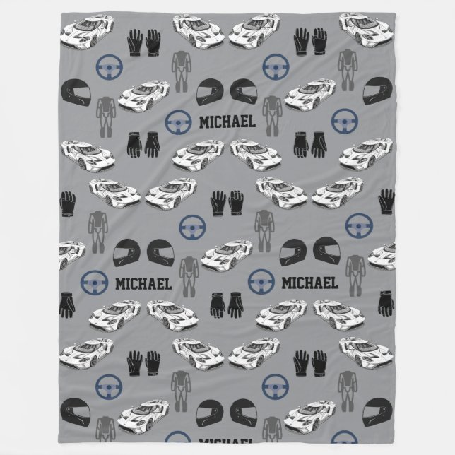 Racing car Fleece Blanket (Front)