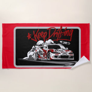RACING CAR KEEP DRIFTING AND SCRAPE IT! BEACH TOWEL