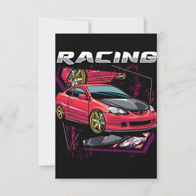 Racing Car _ Motor (102) Invitation (Front)