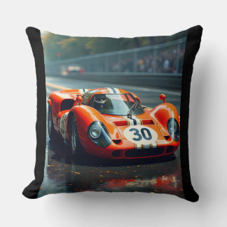 Racing car number 69 in beautiful colours cushion