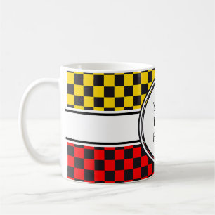 Racing Car Pattern + your background & text Coffee Mug