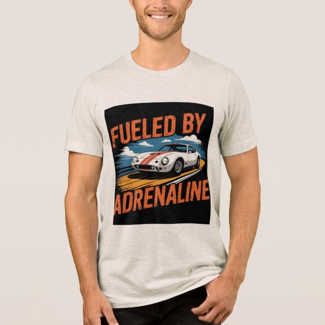 "Racing Car T-Shirt – Speed and Style Combined" Tri-Blend Shirt (Front)