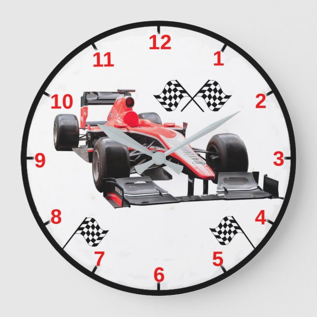Racing Car Wall Clock (Front)