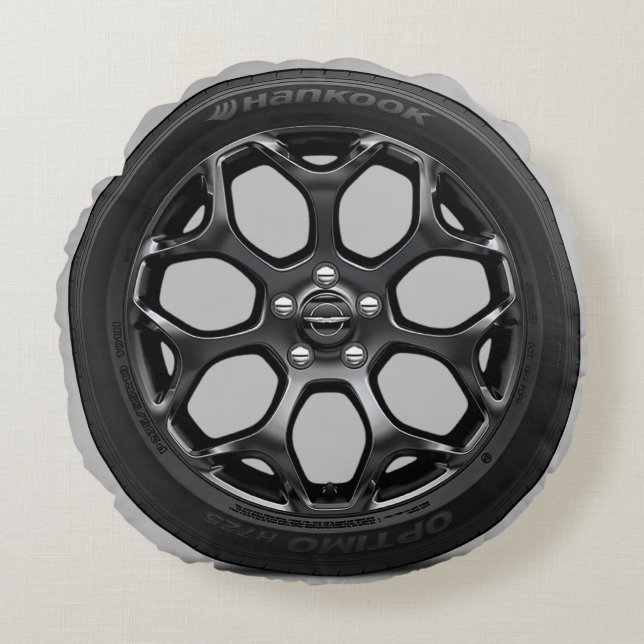 Racing Car Wheel Rim Gran Turismo Movie GT7 Round Cushion (Front)