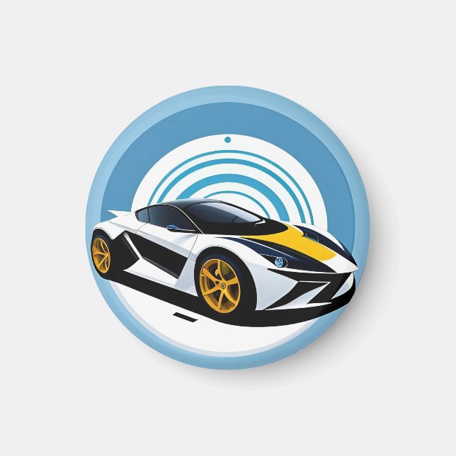 Racing Car with Dynamic Design Magnet (Front)