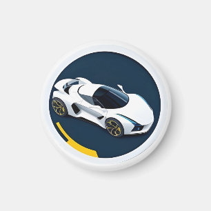 Racing Car with Dynamic Design Magnet