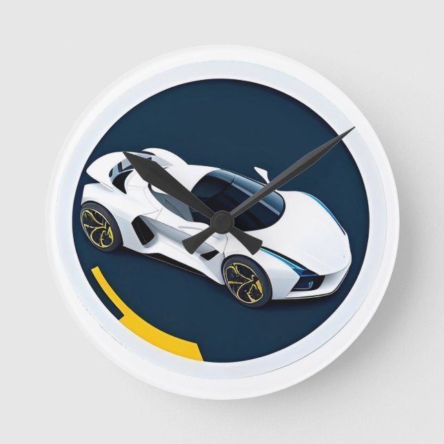 Racing Car with Dynamic Design Round Clock (Front)