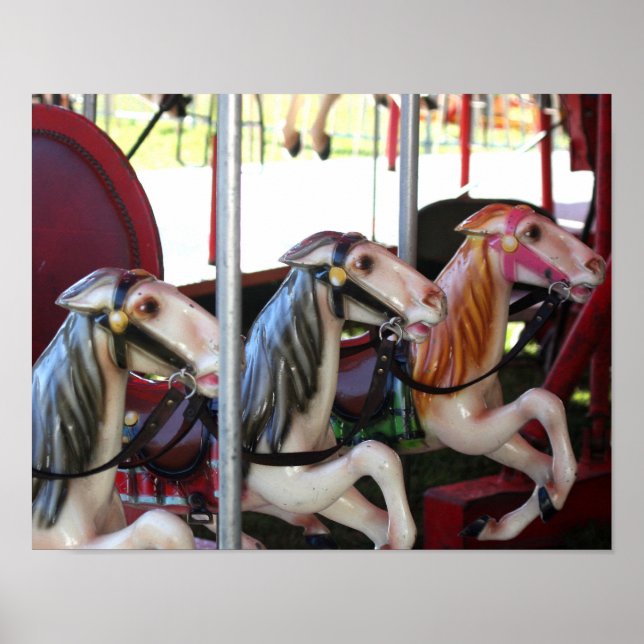 Racing Carousel Horses  Poster (Front)