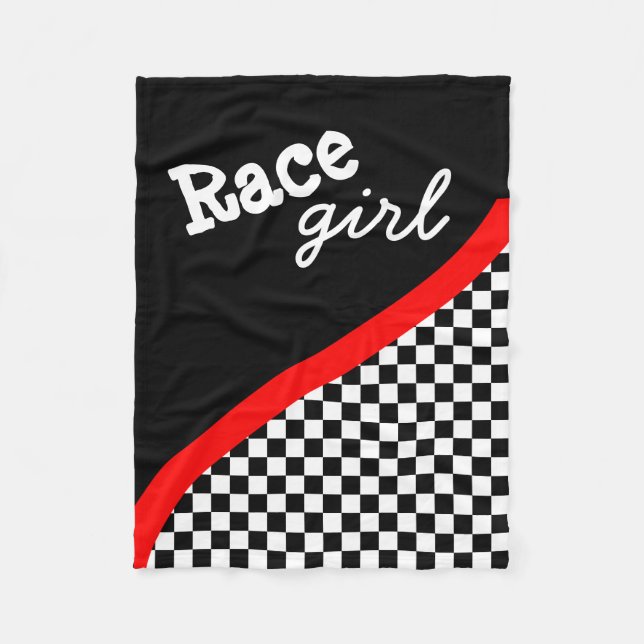 Racing Chequered Flag Fleece Blanet Blanket (Front)