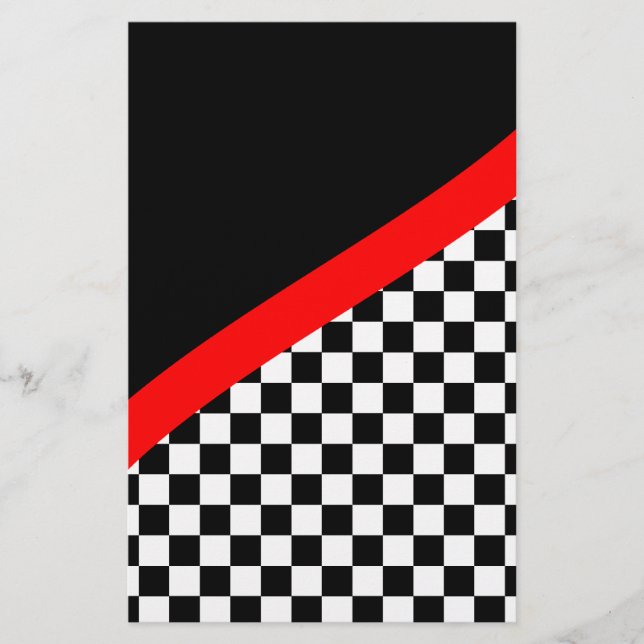 Racing Chequered Flag Scrapbook Paper (Front)