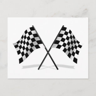Racing Chequered Flags Postcard